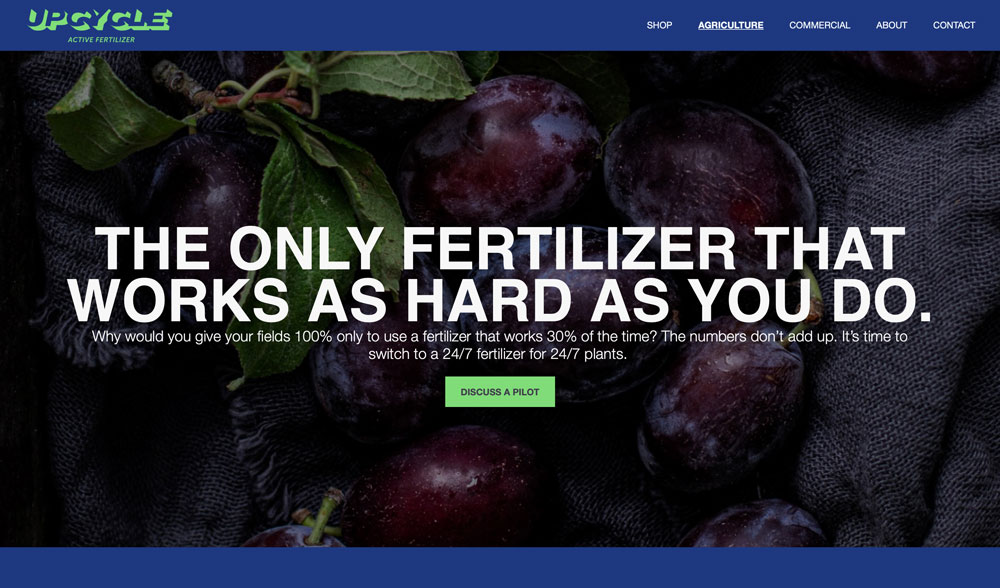 Upcycle Active Fertilizer – Website Redesign